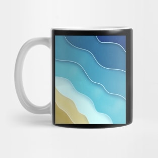 Paper like beach top view Mug